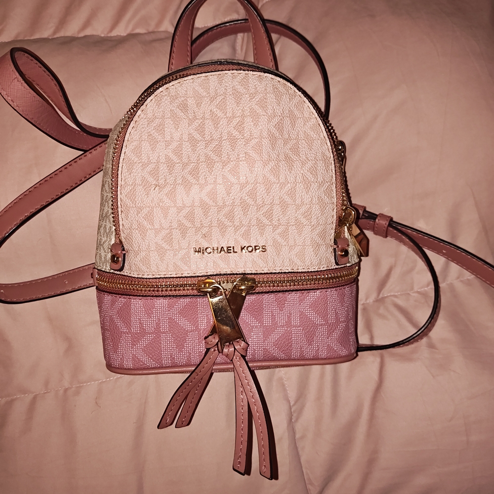 Michael Kors Two-Tone Pink Backpack